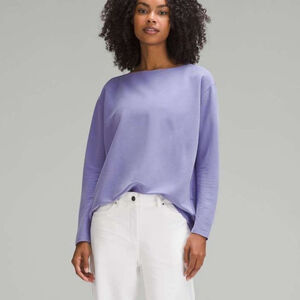 Lululemon Back in Action Long-Sleeve Shirt Pique Dark Lavender purple women's 4